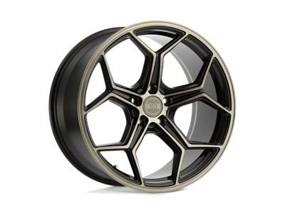 XO Luxury Helsinki Dark Bronze with Brushed Bronze Face Wheel; Rear Only; 22x10.5; 30mm Offset (10-14 Mustang)