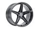 XO Luxury Auckland Full Brushed Gunmetal Wheel; 20x9 (15-23 Mustang GT, EcoBoost, V6)