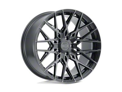 XO Luxury Phoenix Gunmetal with Brushed Gunmetal Face Wheel; 22x9.5 (11-23 RWD Charger, Excluding Widebody)