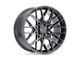 XO Luxury Phoenix Gunmetal with Brushed Gunmetal Face Wheel; 22x9.5 (11-23 RWD Charger, Excluding Widebody)