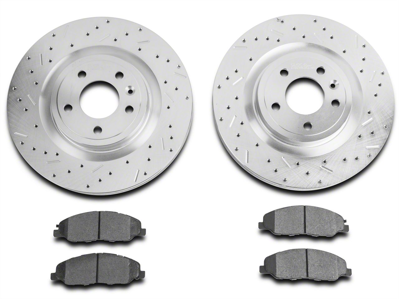 Xtreme Stop Mustang Precision Cross-Drilled and Slotted Brake Rotor and ...