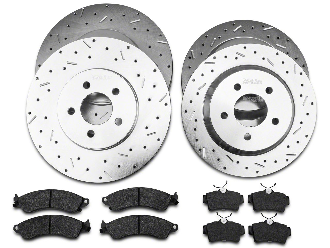 Xtreme Stop Mustang Precision Cross-Drilled and Slotted Brake Rotor and ...