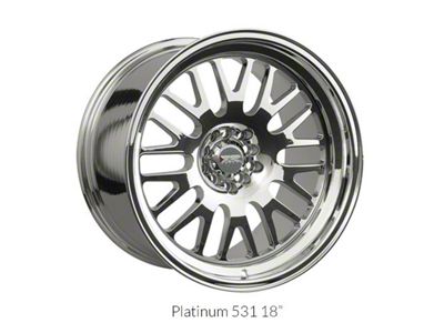 XXR 531 Platinum Wheel; 18x8.5; 35mm Offset (05-09 Mustang GT, V6)