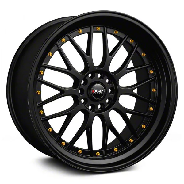 XXR Camaro 521 Black with Gold Rivets Wheel; 18x8.5 521881420 (10-15  Camaro) - Free Shipping