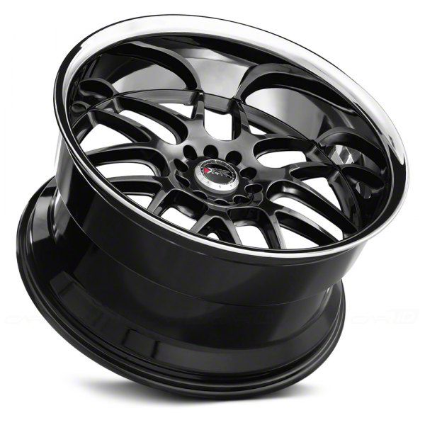 17 inch black rims with chrome lip best sale