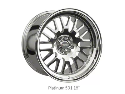 XXR 531 Platinum Wheel; 18x8.5; 35mm Offset (15-23 Mustang EcoBoost w/o Performance Pack, V6)