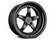 XXR 565 Flat Black with Gloss Black Lip Wheel; 18x8.5 (2024 Mustang EcoBoost w/o Performance Pack)