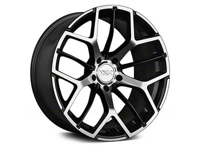 XXR 566 Black with Machined Lip Wheel; 18x8.5 (2024 Mustang EcoBoost w/o Performance Pack)
