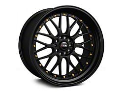 XXR 521 Black with Gold Rivets Wheel; 18x8.5; 35mm Offset (99-04 Mustang)