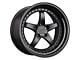 XXR 565 Flat Black with Gloss Black Lip Wheel; 18x8.5 (16-24 Camaro LS, LT, LT1)