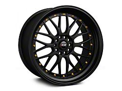 XXR 521 Black with Gold Rivets Wheel; 19x8.5; 35mm Offset (21-24 Mustang Mach-E)