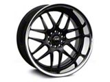 XXR 526 Black with Stainless Steel Chrome Lip Wheel; Rear Only; 20x10.5; 35mm Offset (15-23 Mustang GT, EcoBoost, V6)