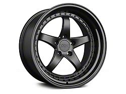 XXR 565 Flat Black with Gloss Black Lip Wheel; 18x8.5; 35mm Offset (15-23 Mustang EcoBoost w/o Performance Pack, V6)