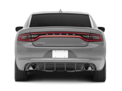 Charger SXT Style Rear Diffuser; Gloss Black (15-18 Charger R/T; 15-23 ...