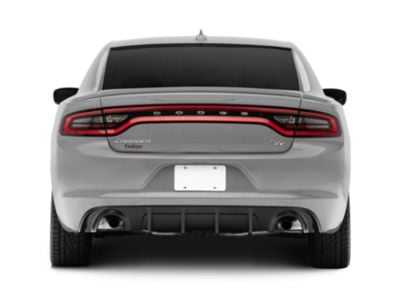 Charger SXT Style Rear Diffuser; Matte Black (15-18 Charger R/T; 15-23 ...