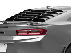 MP Concepts Rear Window Louvers; Gloss Black (16-24 Camaro Coupe)