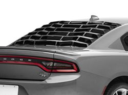 MP Concepts Rear Window Louvers; Gloss Black (11-23 Charger)