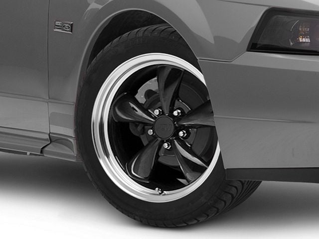 Bullitt Gloss Black Wheel; 17x8 (99-04 Mustang)