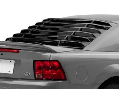 Mustang Rear Window Louvers; Gloss Black (99-04 Mustang Coupe) - Free ...